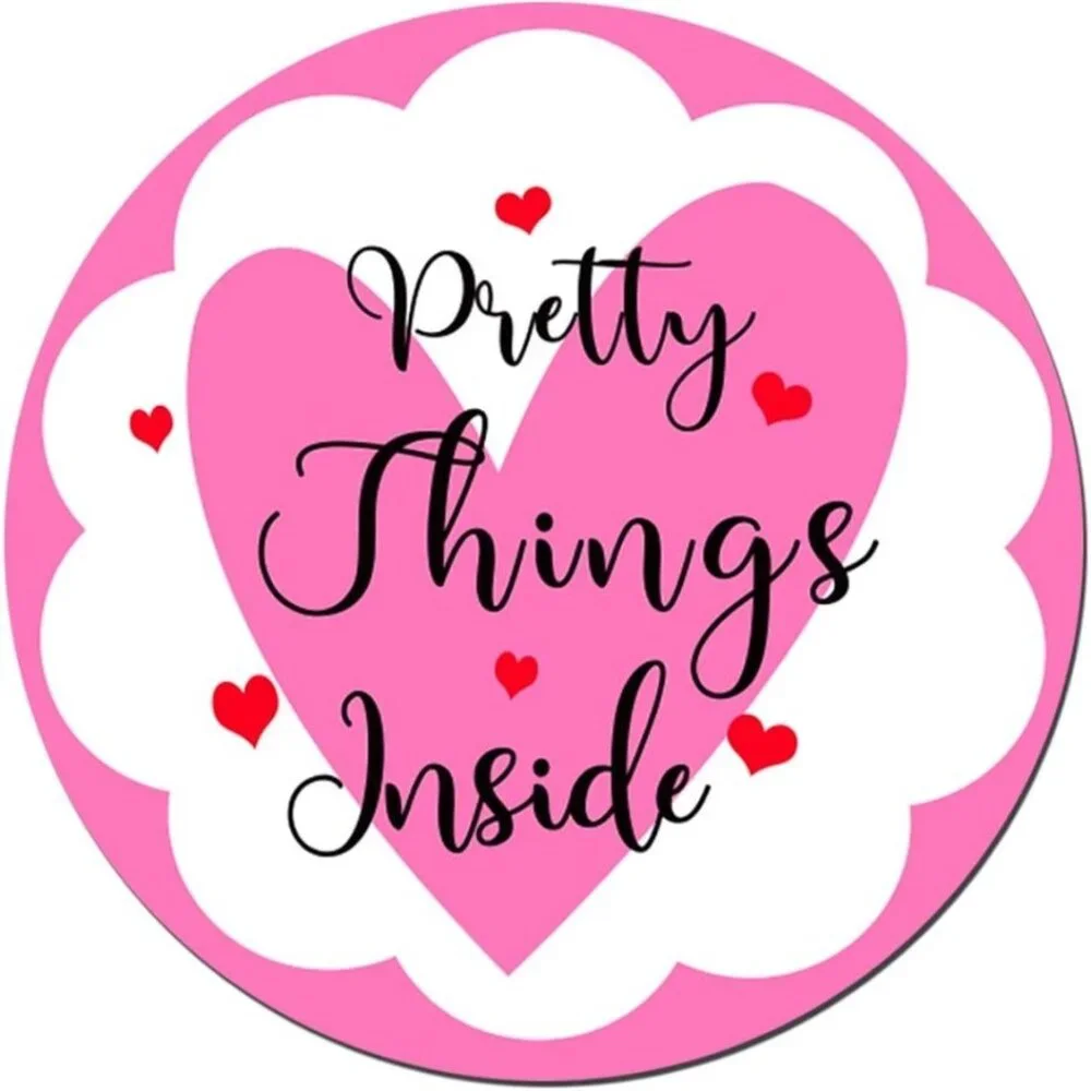 48 Pretty Things Inside Stickers - Pink Heart